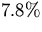 $7.8\%$